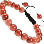 MASSIVE BEADS Natural Healing Power Gemstone Crystal Beads Unisex Adjustable Macrame Bracelets 8mm